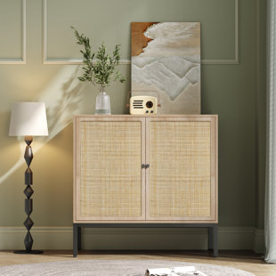 Woven deals cane cabinet